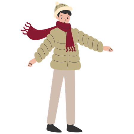 Winterbekleidung für Herren  Illustration