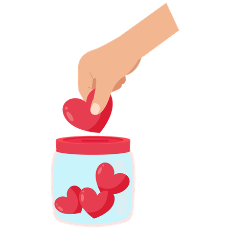 Herzglas  Illustration