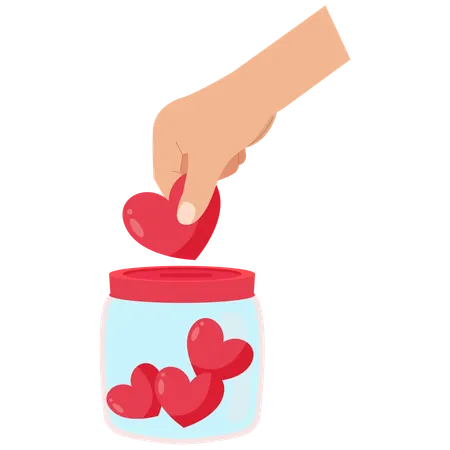 Herzglas  Illustration