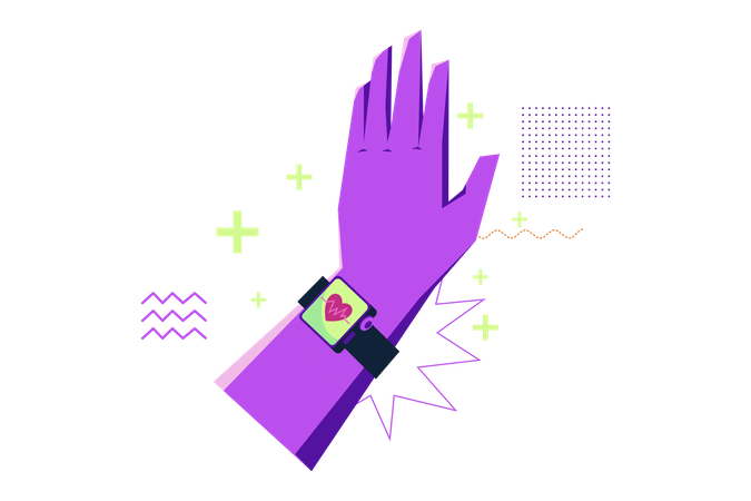 Herzschlagkontrolle  Illustration