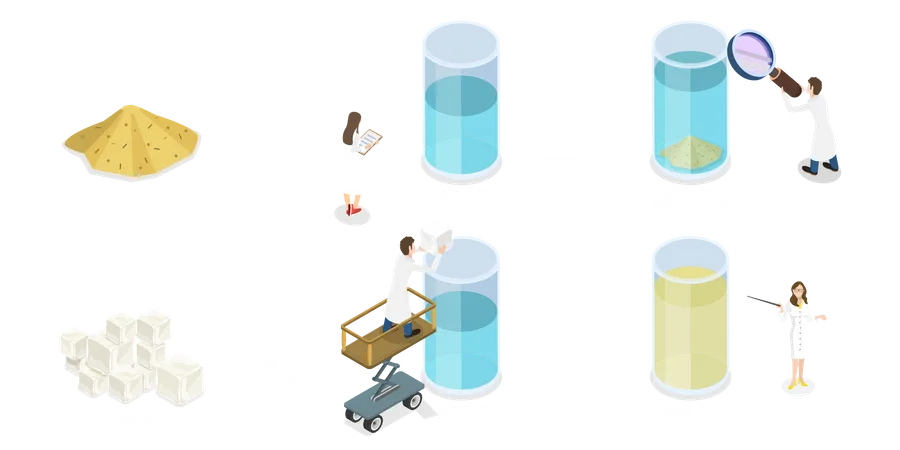 Heterogenes Gemisch  Illustration