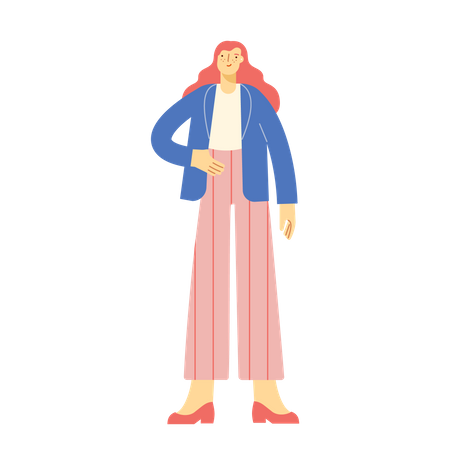 Femme heureuse  Illustration