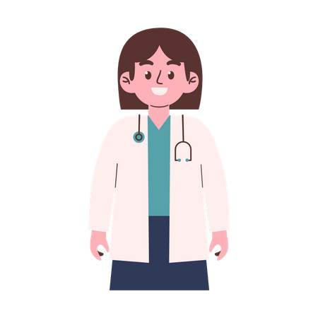 Heureuse femme médecin  Illustration