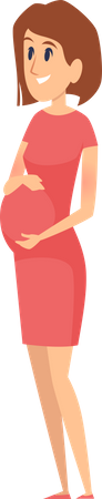 Femme enceinte heureuse  Illustration