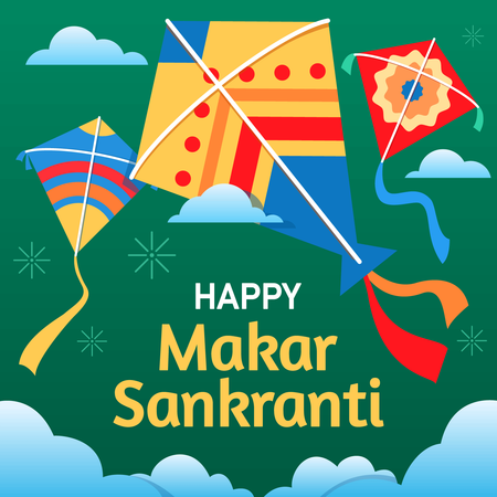 Joyeux Makar Sankranti  Illustration