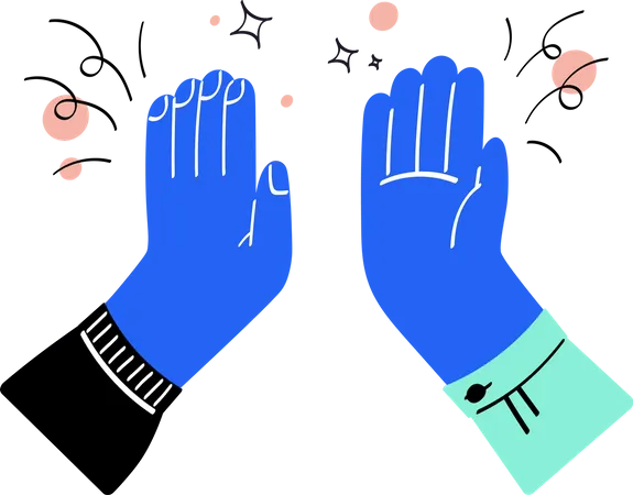 Hi-five hand gesture  Illustration