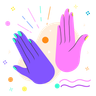 illustrations of high five