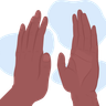 high five clap illustration
