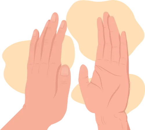 High Five Gesture Illustration