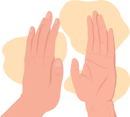 High Five Gesture  Illustration