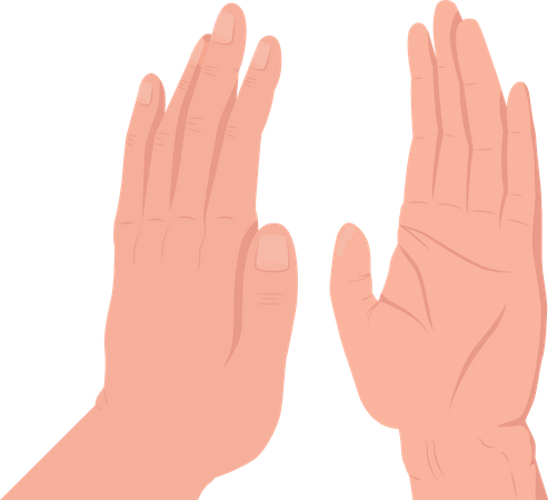 High Five Gesture  イラスト