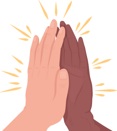 High Five Gesture  イラスト