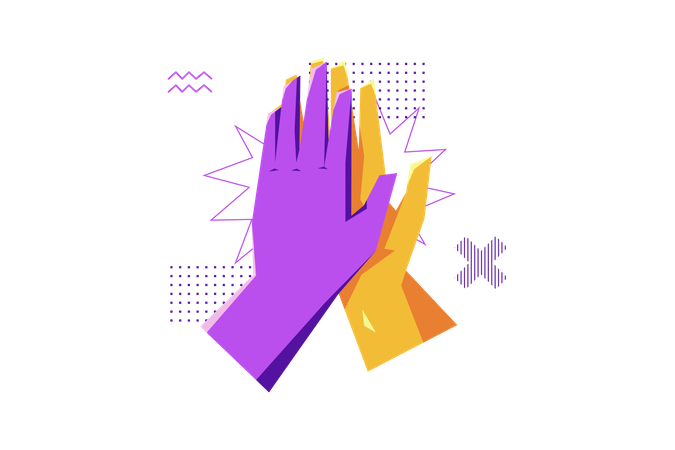 High Five  Illustration