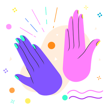 High Five  Illustration