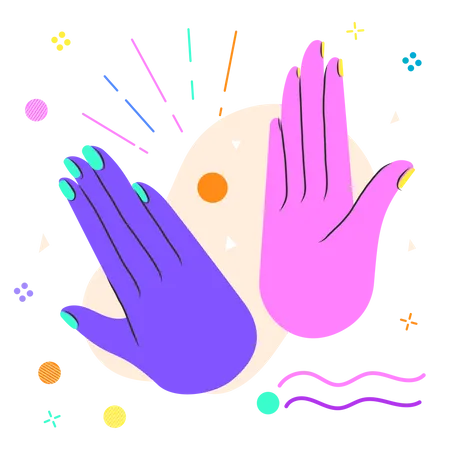 High Five  Illustration