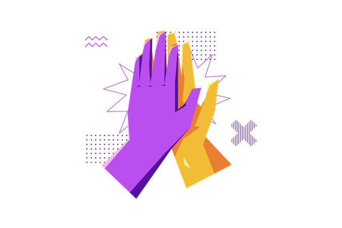 High Five  Illustration