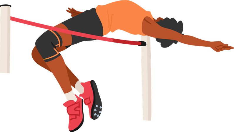 High Jump Athlete  Illustration