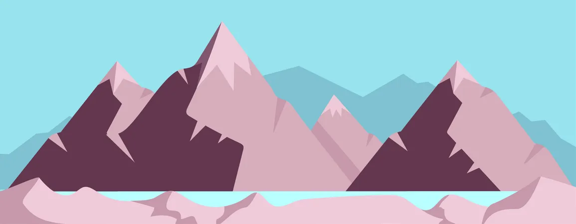 High mountain  Illustration