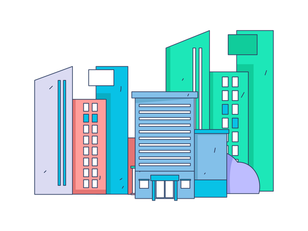 High rise building  Illustration