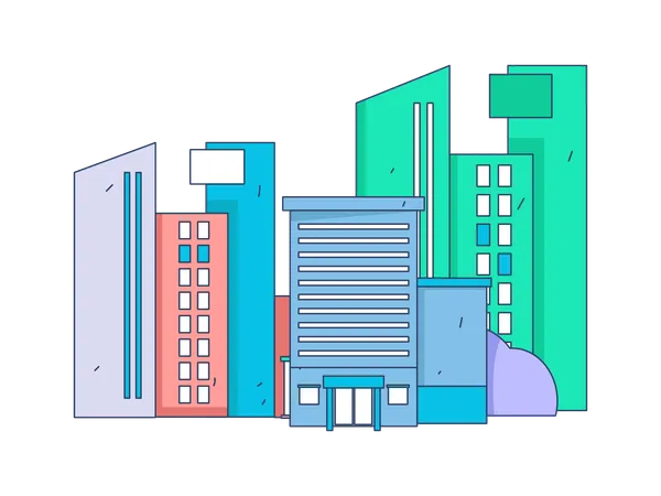 High rise building  Illustration