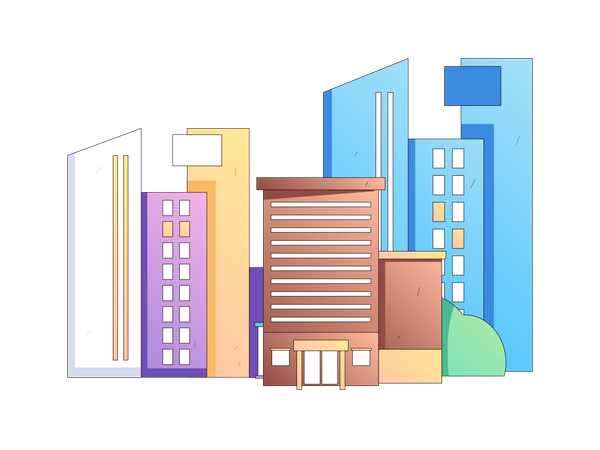 High rise building  Illustration