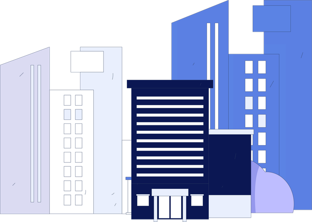 High rise building  Illustration