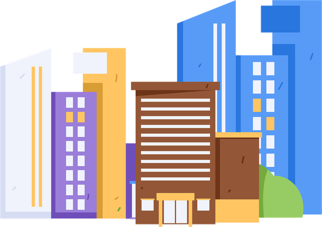 High rise building  Illustration