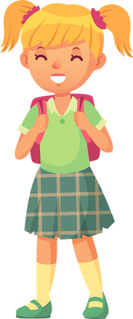 High school girl  Illustration