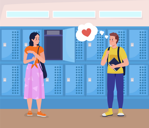 High school love  Illustration