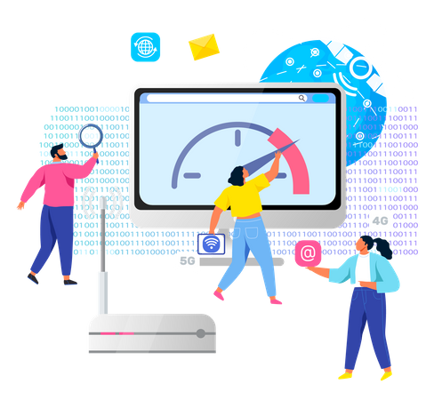 High speed internet service  Illustration