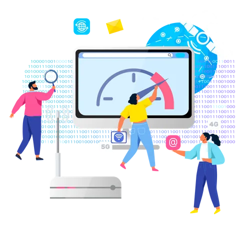 High speed internet service  Illustration