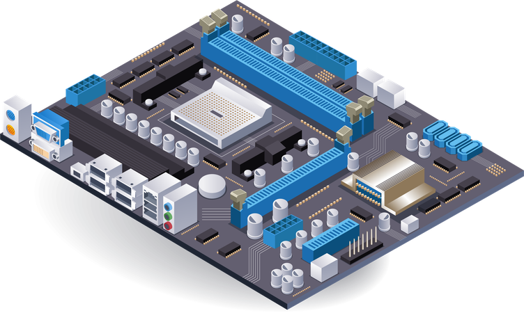 High speed matherboard  Illustration