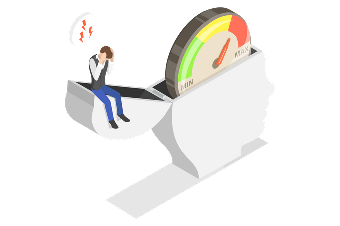 High Stress Level  Illustration