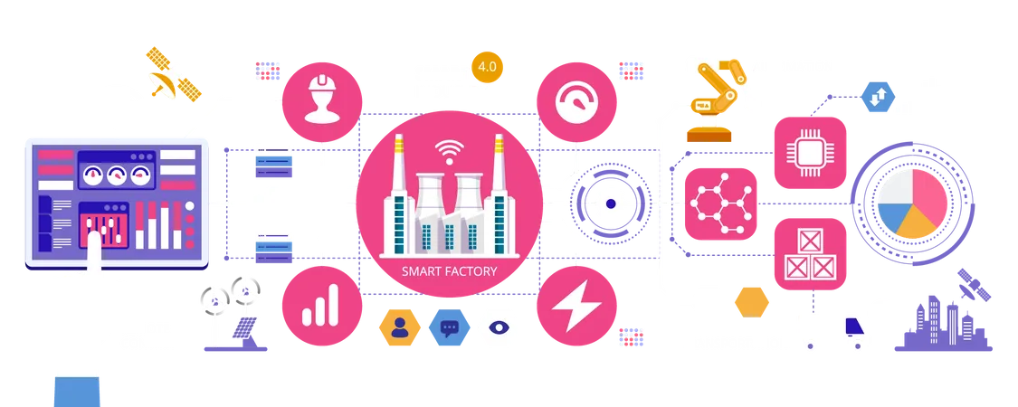 High Tech Machinery  Illustration