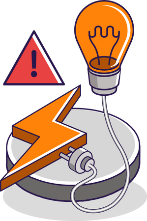 High voltage power warning  Illustration