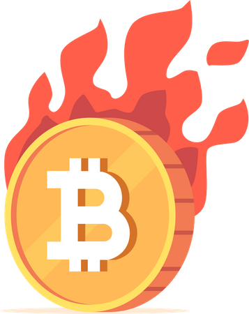 Highly volatile bitcoin  Illustration