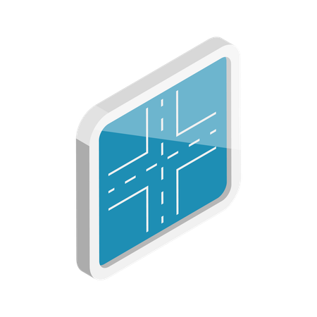 Highway map  Illustration