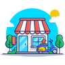 mini roadside shop illustrations free