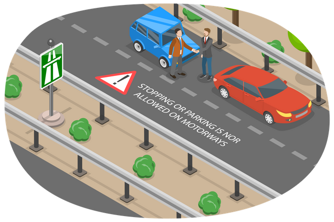 Highway Parking Denial  Illustration