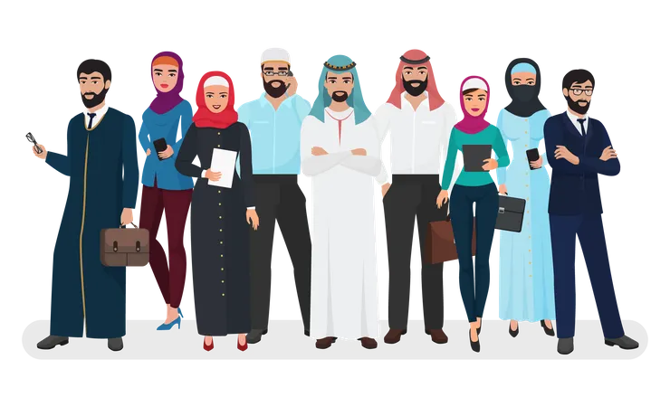 Hijab business people  Illustration