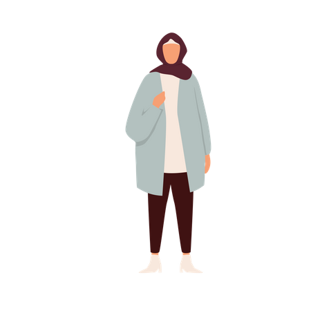 Hijab Businesswoman Illustration
