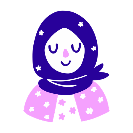 Chica hijab  Ilustración