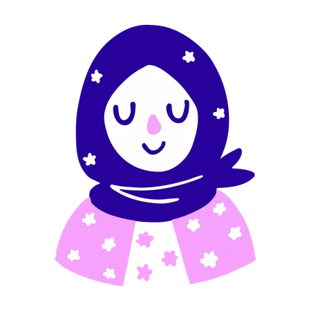 Chica hijab  Ilustración