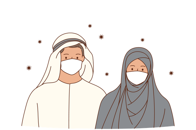 Hijab couple  일러스트레이션