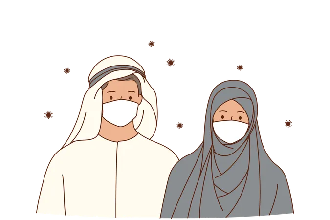 Hijab couple  Illustration