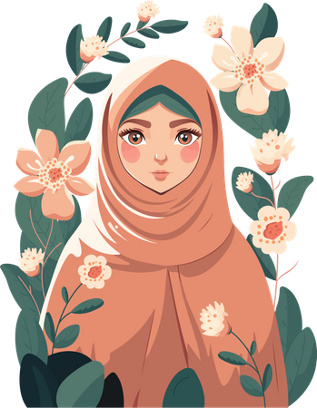 Hijab femme  Illustration