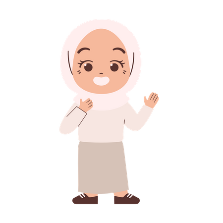 Fille hijab  Illustration