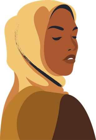 Hijab-Frau mit Burka  Illustration