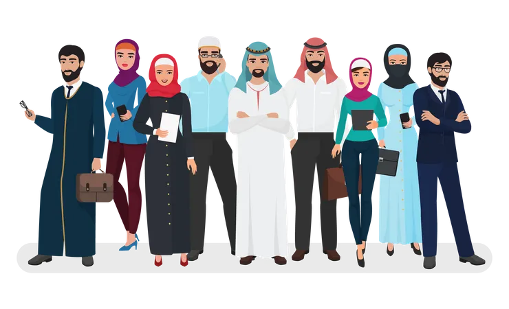 Gens d'affaires hijab  Illustration