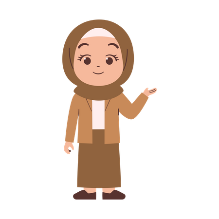 Hijab-Lehrerin  Illustration